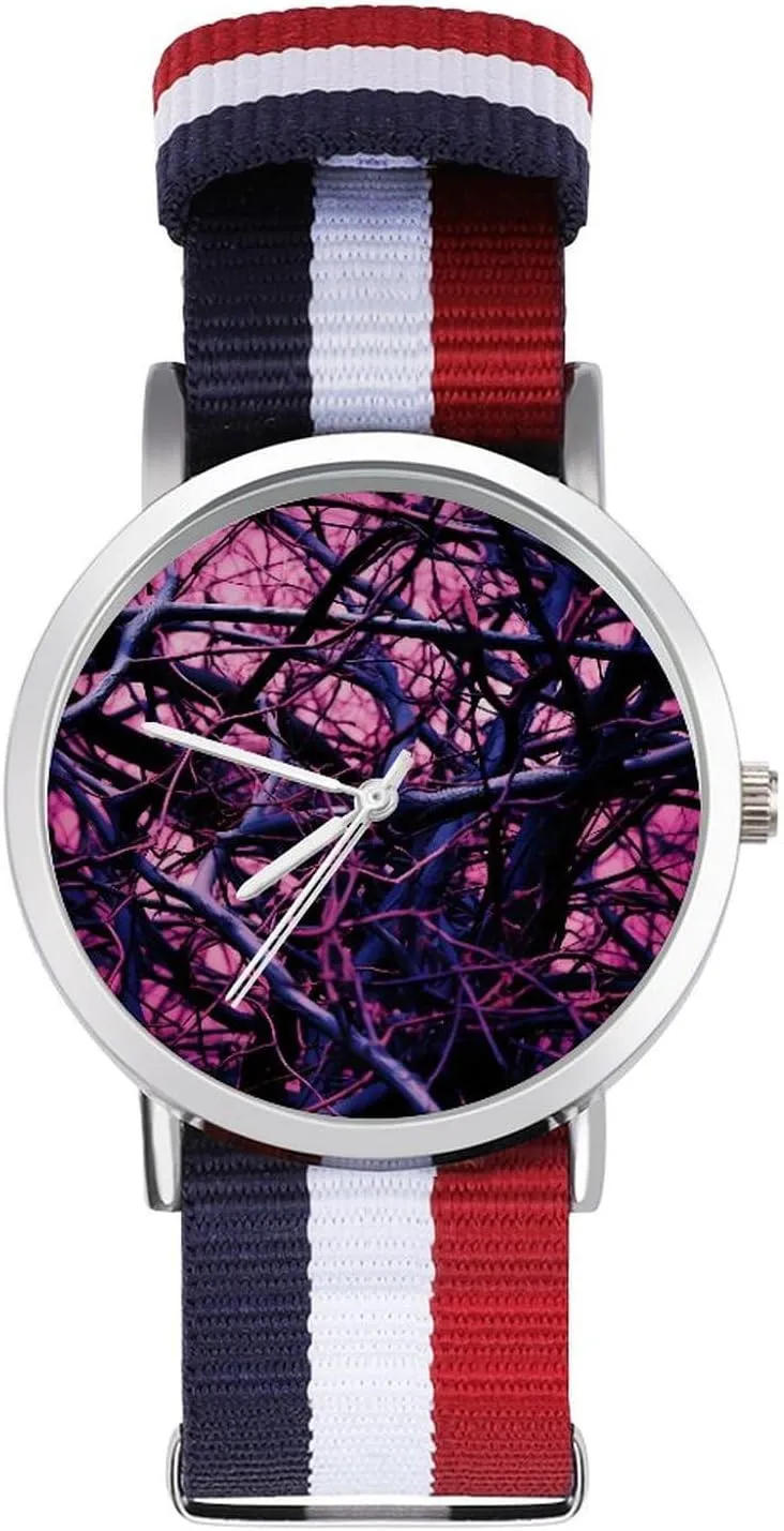 Outdoor Sport Business peak harness economic Wrist Watches Non-Scale Work Casual Watch Camouflage Branch Art Nylon Braided Strap 