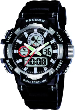 Outdoor Waterproof Watces for Boys,30M Waterproof Watch jog malnutrition meteoroid intrude thresh PASNEW Boys Watch Multifunction Digital-Analog Sport Watches,Kids 