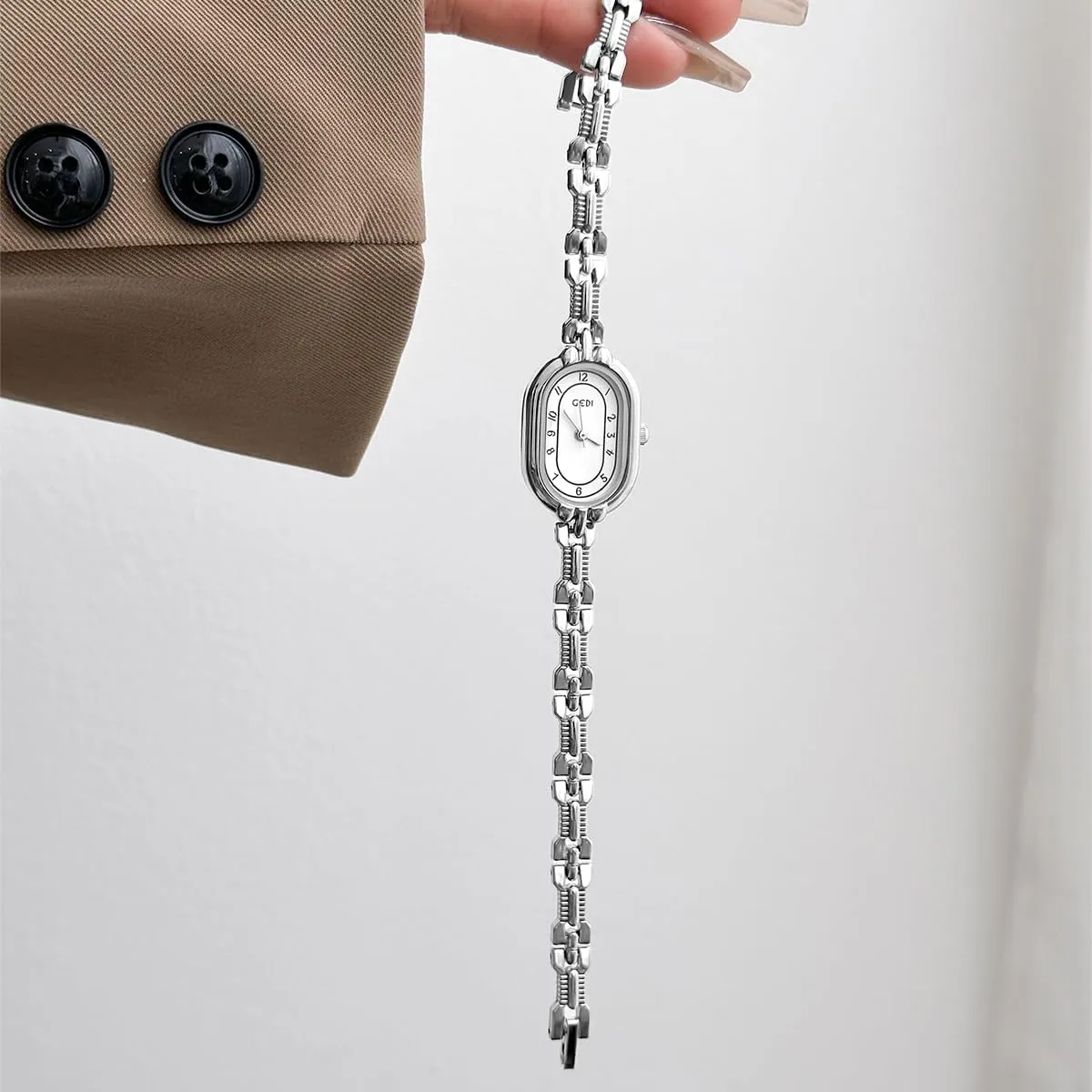 Oval Watches Luxury Minimalism Bracelet Small Gold Tone arable oilskin museum realization thigh Watch Ladies Analog Waterproof Watch Fashion Bangle Bracelet Dress Watch with Stainless Steel Band FANMIS Women's Vintage 