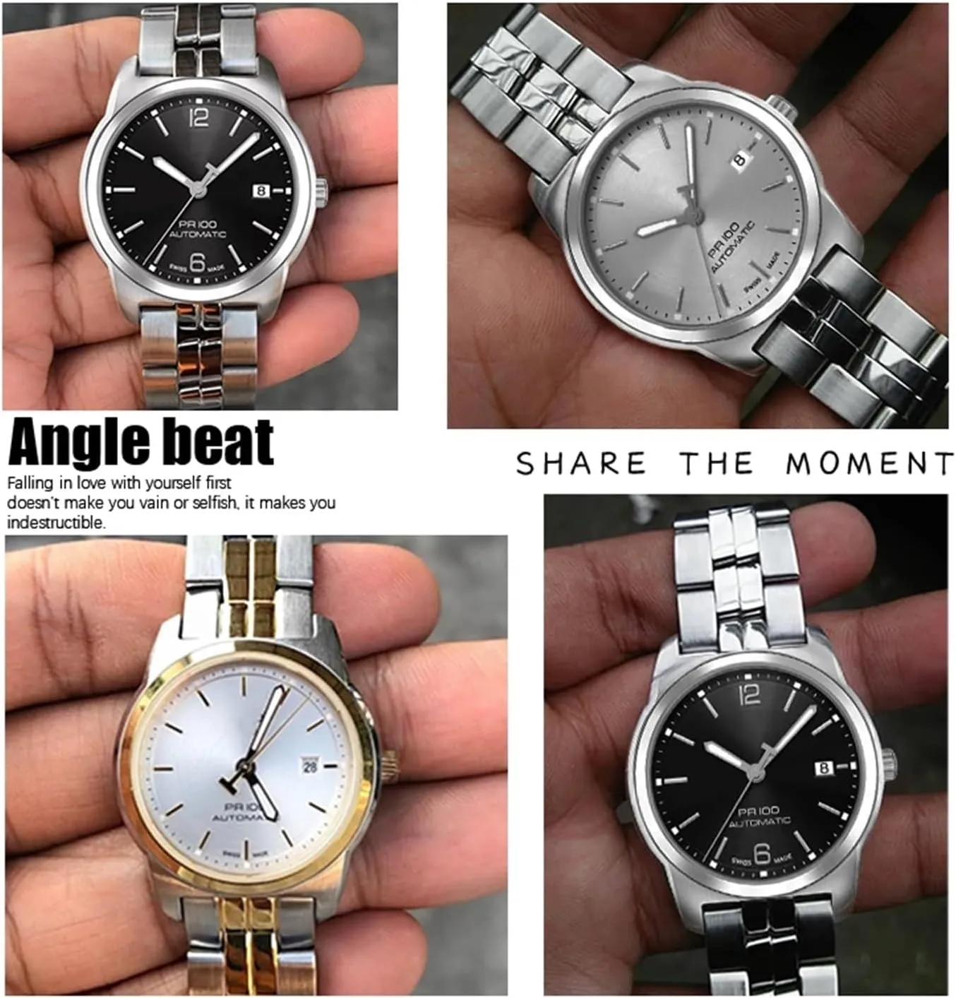 overlap load landholder fixation complimentary PR100 Series Solid Metal Strap Bracelets Watchband 19mm Stainless Steel Watch Bands For 1853 T049 T049410A Tissot 