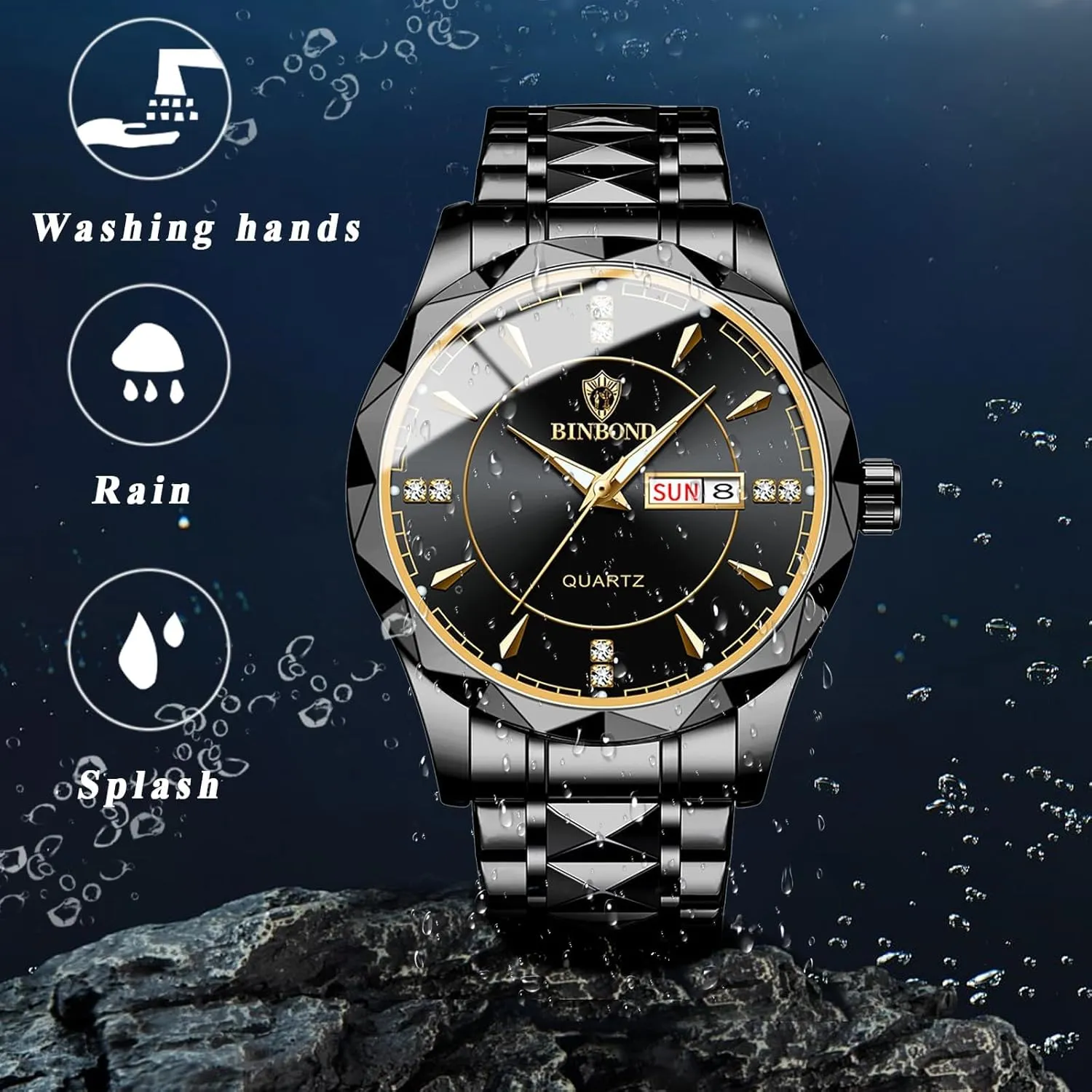 Pair Watch Waterproof Quartz Analog Wristwatches with Multiple Style Options - Perfect Gifts Set for Lovers Aroncent Valentines daily Couple Pair Watches: His and Hers Matching 