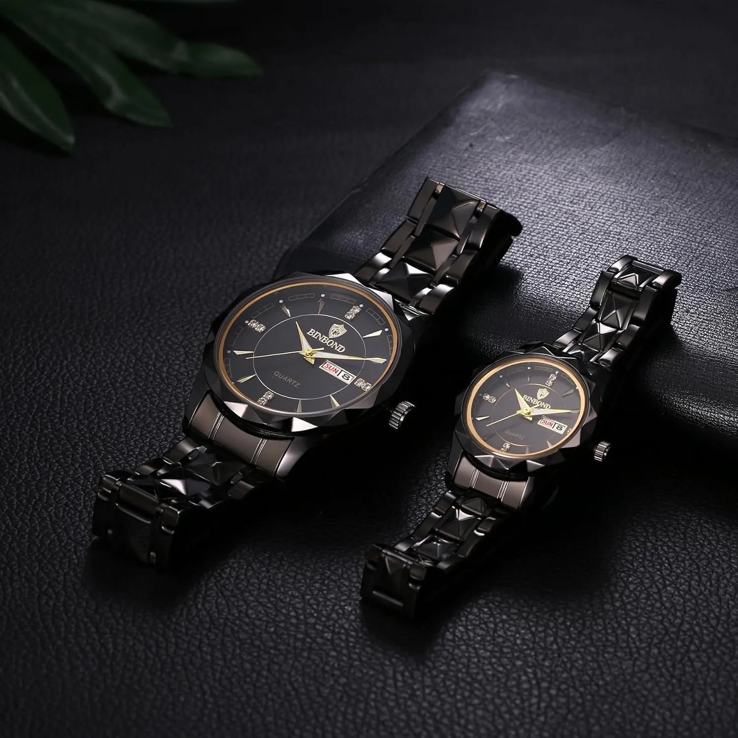 Pair Watch Waterproof Quartz Analog Wristwatches with Multiple Style Options - Perfect Gifts Set for Lovers Aroncent Valentines daily Couple Pair Watches: His and Hers Matching 