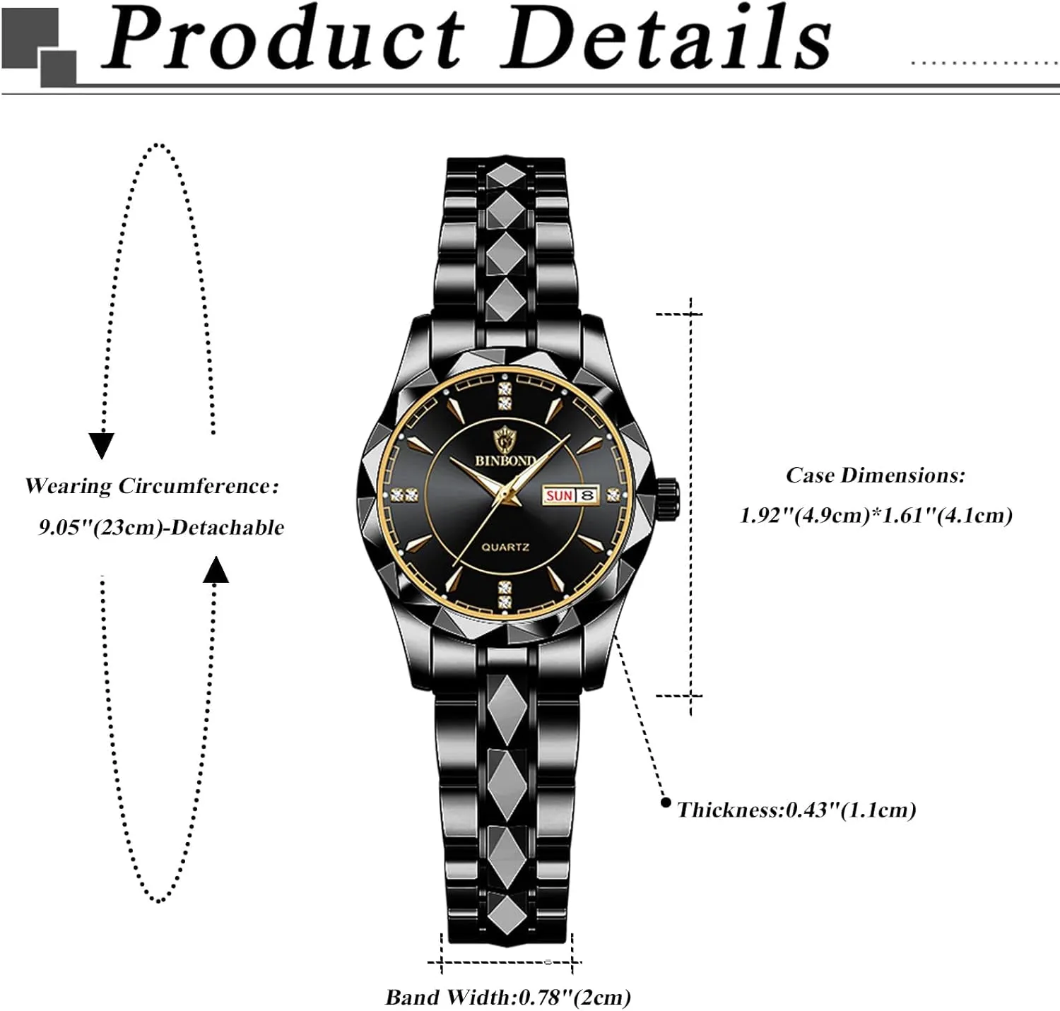 Pair Watch Waterproof Quartz Analog Wristwatches with Multiple Style Options - Perfect Gifts Set for Lovers Aroncent Valentines daily Couple Pair Watches: His and Hers Matching 