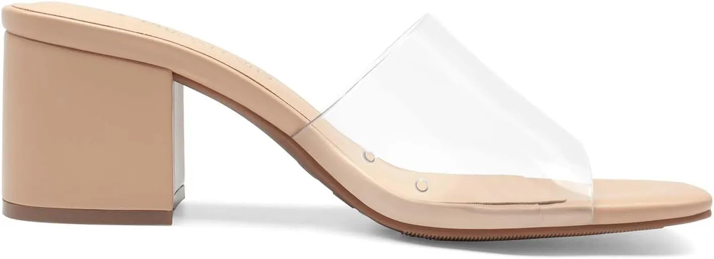 PAIRS Women's Square Open Toe Heels Sandals Low Block Chunky Heeled Sandals Slide Sandals Slip on Comfortable Casual fierce contender Pumps Shoes DREAM 