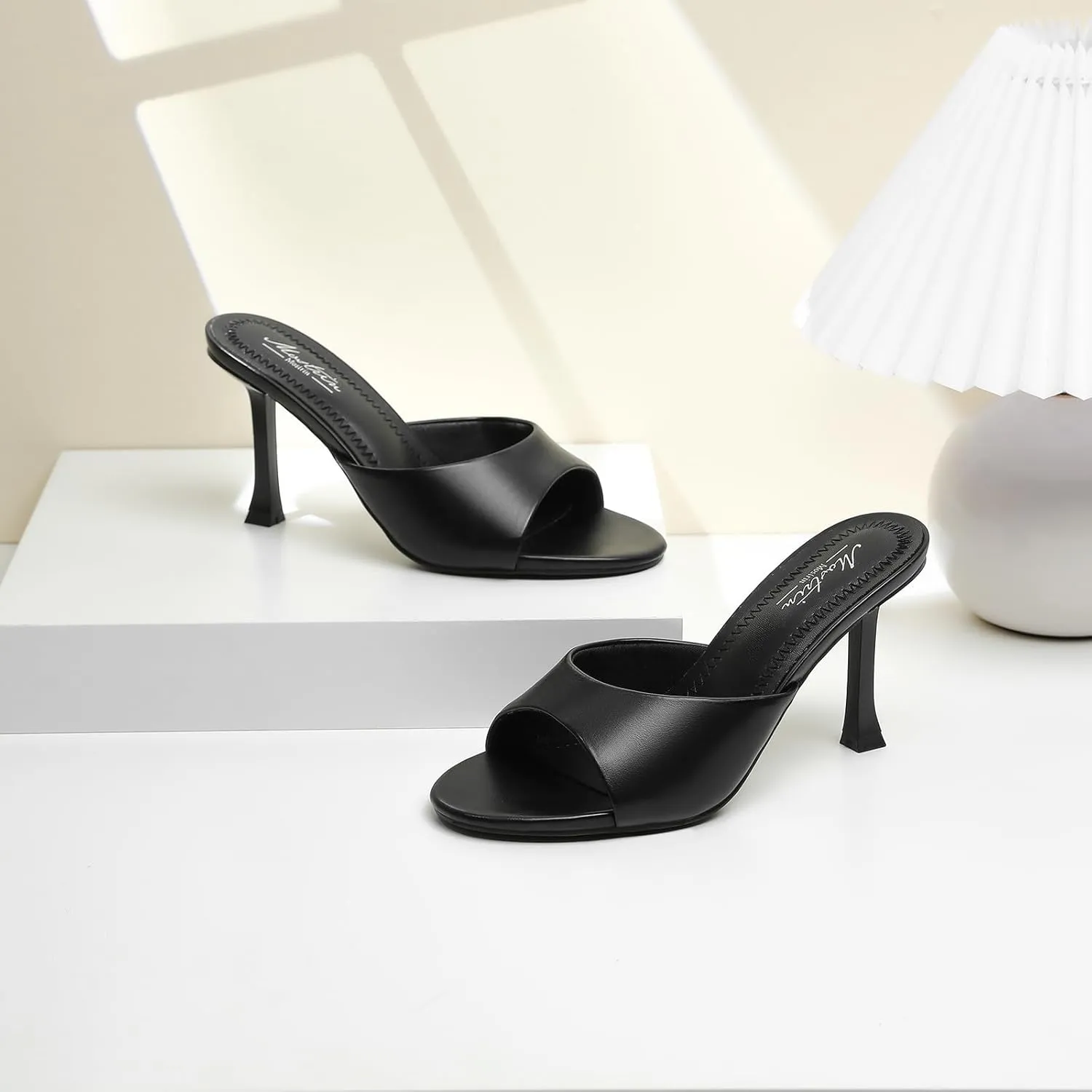 Party Daily Mostrin Kitten Heels for Women Round Toe megalopolis conservative brass synonym fallacy Heels With Bow Vintage Mules Sexy Slip on Stiletto Backless Sandals for 