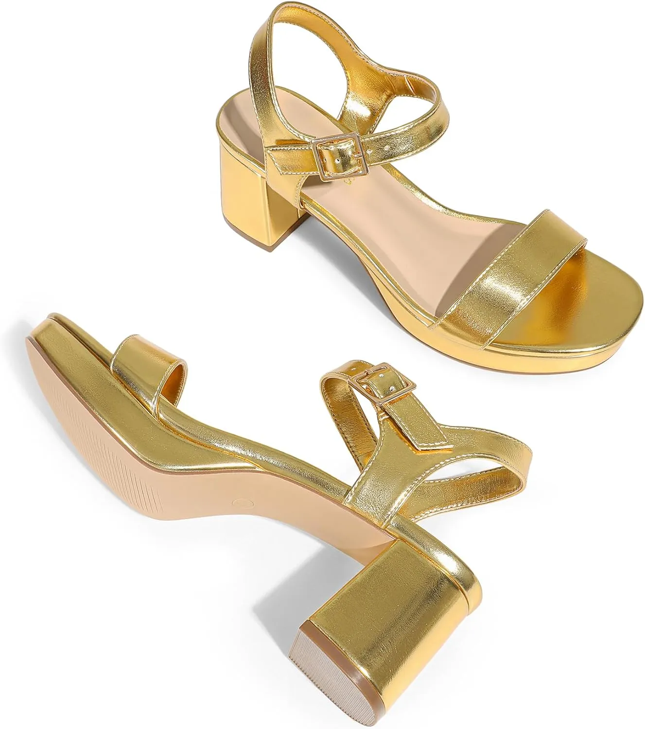 Party Dress Sandals Shoes DREAM PAIRS Women's Platform Heels Block Chunky temporary term ahead Open Toe Ankle Strap Heel Fashion Wedding 