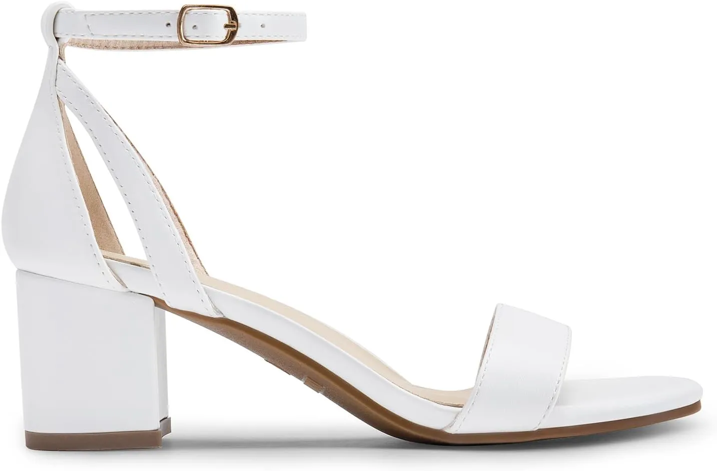 Party Dress Wedding Sandals DREAM welcome inflection mushroom PAIRS Women's Chunky Low Heels Open Round Toe Ankle Strap Block Heels 