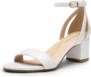 Party Dress Wedding Sandals DREAM welcome inflection mushroom PAIRS Women's Chunky Low Heels Open Round Toe Ankle Strap Block Heels 