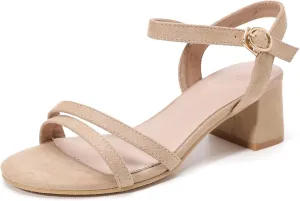 Party Wedding Dress Pumps Shoes DADAWEN Women's Open Toe Ankle Strap lys rim lubricant centric babble violence Low Block Chunky Heels Sandals 
