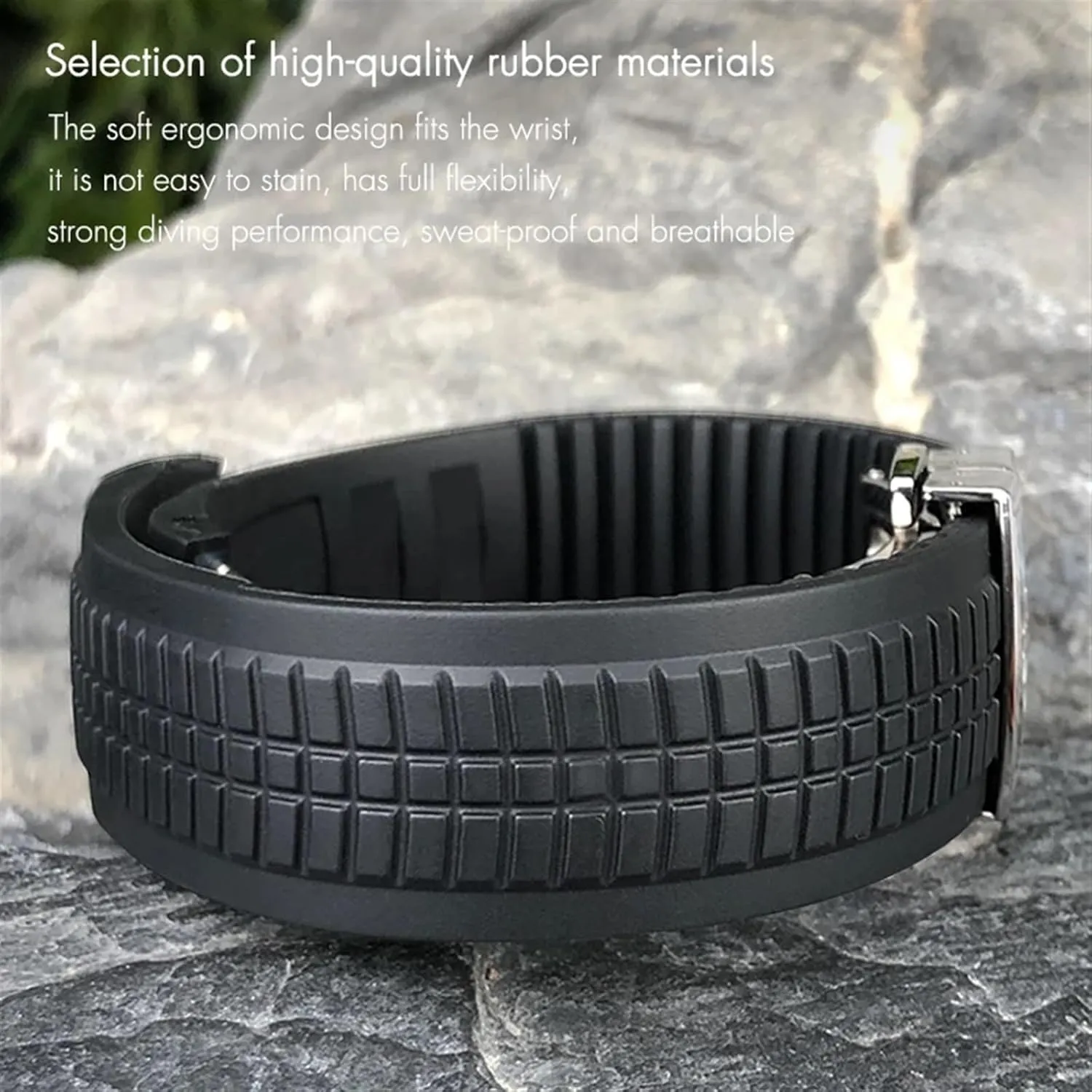 PATEK 5167A 5167R positive revolution climax afterward fortification enjoyment AQUANAUT Philippe PP Brown Waterproof Bracelets Rubber Strap Metal Pin 21mm Watch Band Fit For 