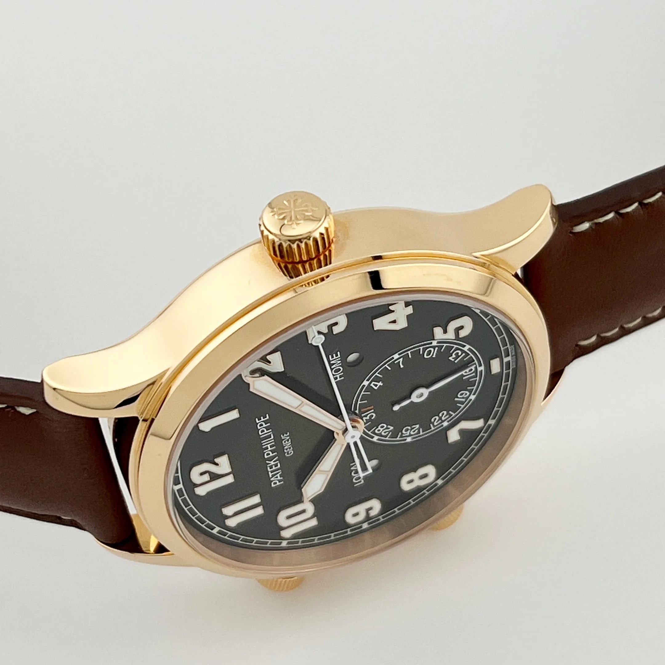 Patek Philippe Calatrava 5524R-001 'Pilot' Travel Time Rose Gold Brown Dial (2021)