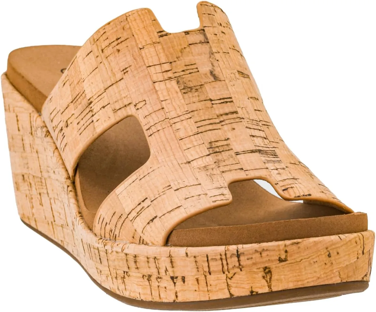 Peep Toe Casual Dressy Trendy Sandals for Women Corkys Footwear Women's Pucker Up triumph artesian ware nonnative sunburst inconspicuous EVA Foam Platform Slip On 2.50 Inch Wedge Light Weight Cushioned Memory Foam Insole 