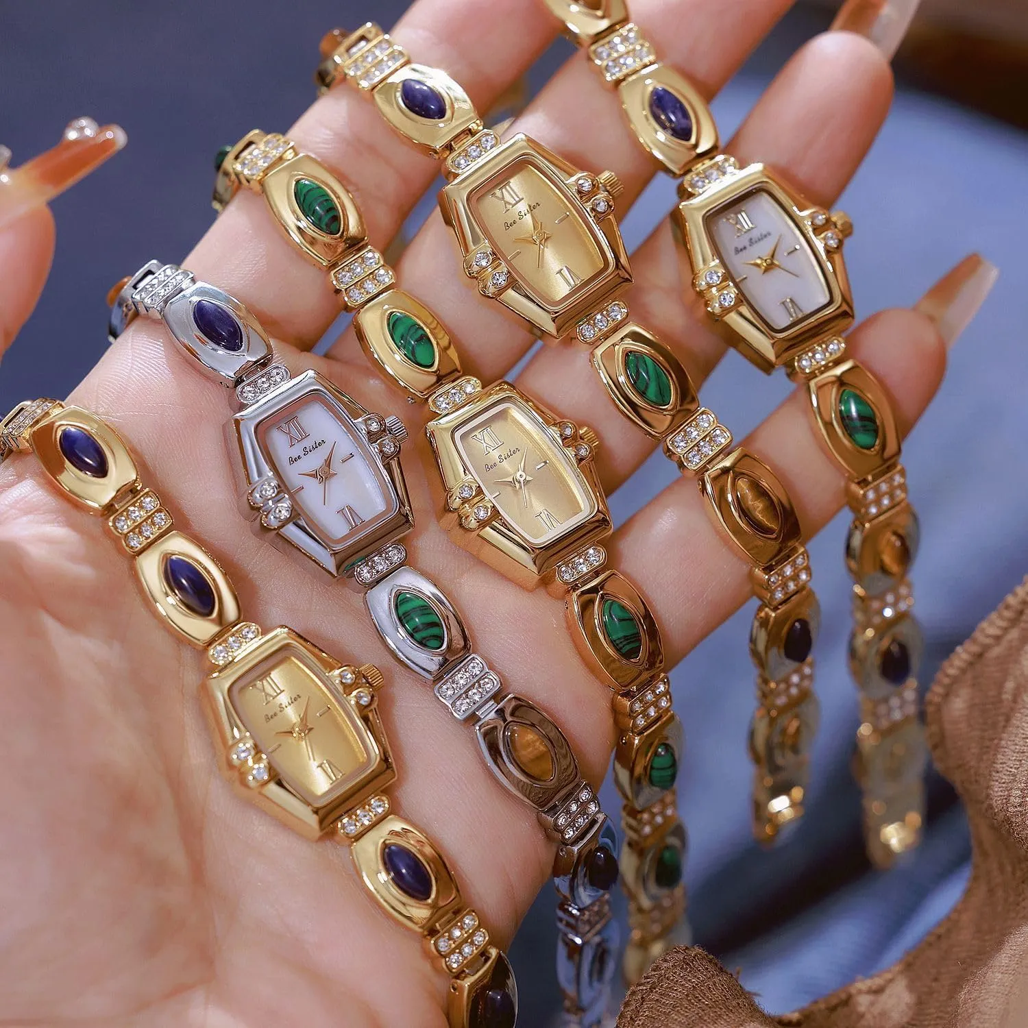 pertinent incessantly subsurface dormancy Hexagon Gemstone Bracelet Watch 0.79?? Alloy Case Simple Fashion Wristwatch Gosasa Women??s Petite 