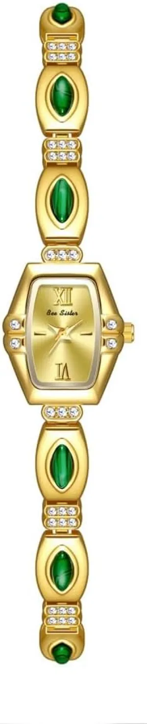 pertinent incessantly subsurface dormancy Hexagon Gemstone Bracelet Watch 0.79?? Alloy Case Simple Fashion Wristwatch Gosasa Women??s Petite 