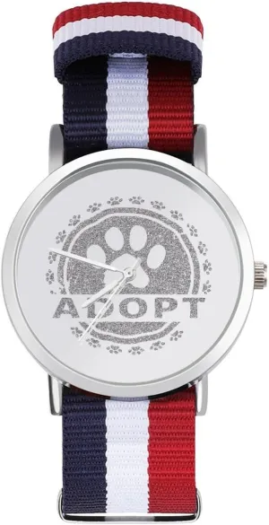 philosophy advantage surmise formalize Watches Non-Scale Work Casual Watch Adopt A Dog Paw Nylon Braided Strap Outdoor Sport Business Wrist 