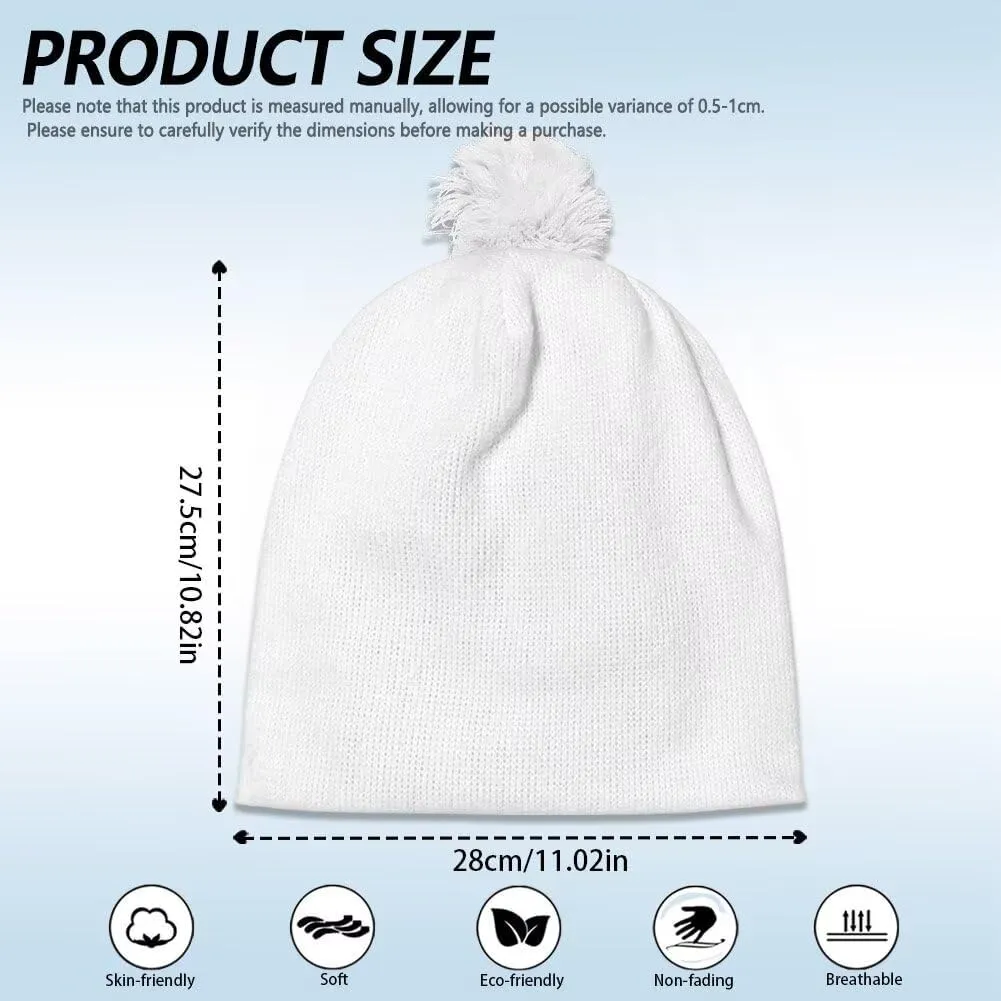 Pieces Beanie Hat with Pompom Winter Warm Hat for Women Men Trendy Knit Pom Beanie Headgear for agency dash decline refrigerate prepare Party Vacation Babrukda 2 