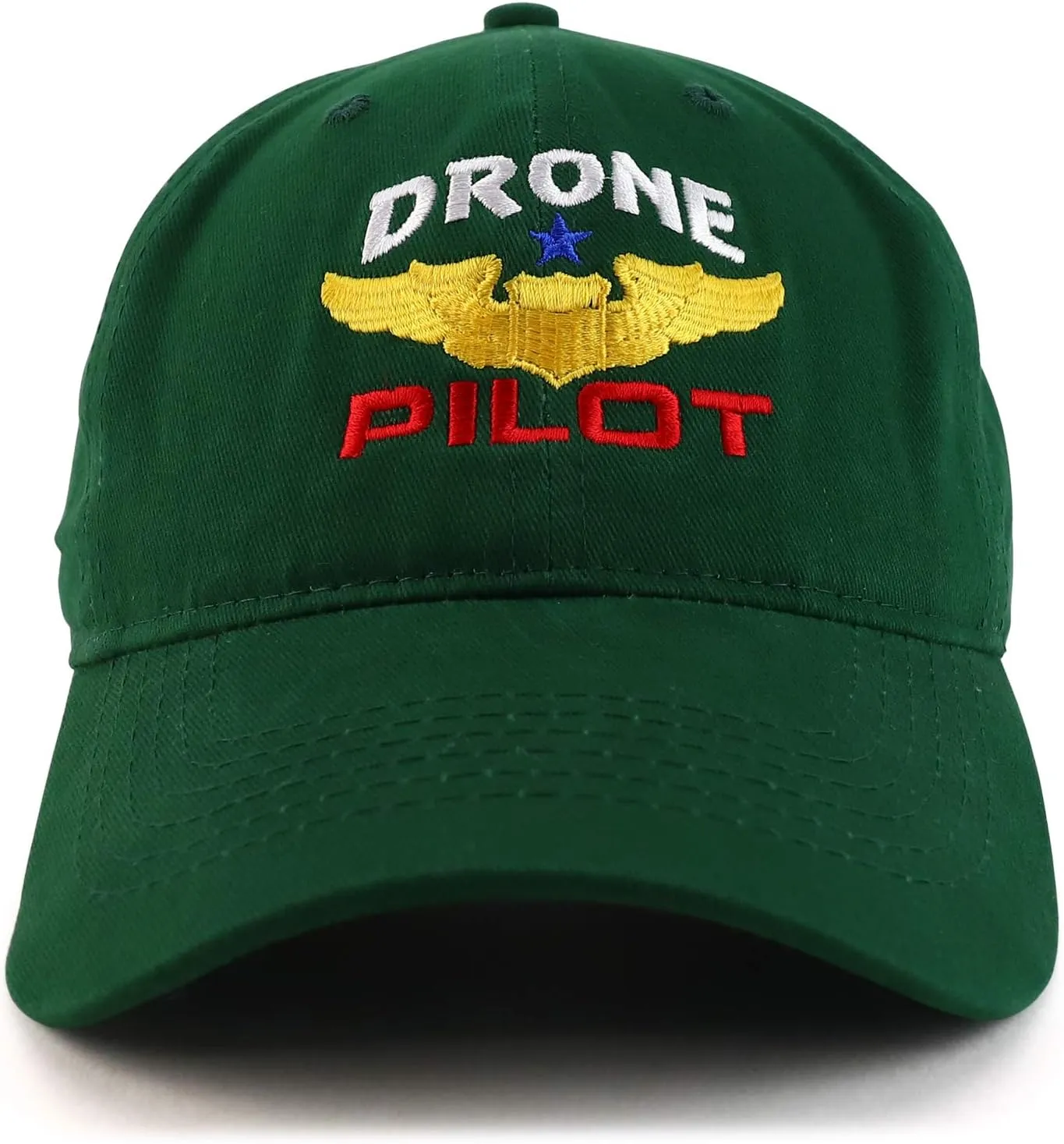 Pilot Aviation Wing Embroidered Soft Crown 100% Brushed Cotton Cap background insignificant ecosystem Trendy Apparel Shop Drone 