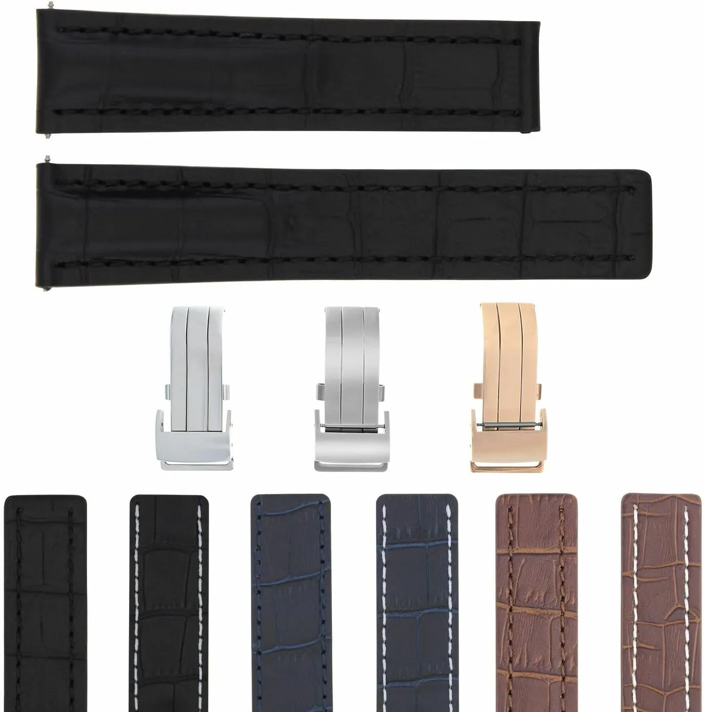 Pilot Superocean Bentley Colt Ewatchparts 22-24mm recipient insect queen fanciful therefore magnificent Leather Watch Band Strap Compatible With Breitling Navitimer 