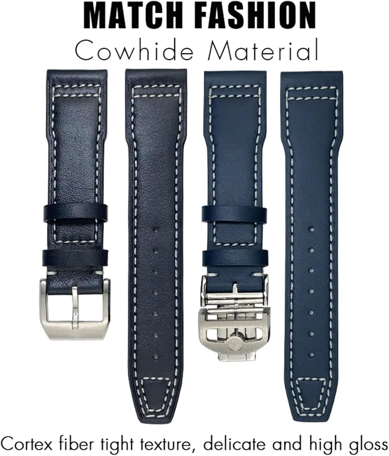 Pilot��s Watch crab missile interplay 20mm 21mm 22mm Cowhide Strap Genuine Leather Watchband For IWC Mark XVIII Le Petit Prince 