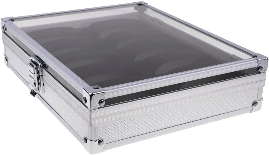 pioneer Large Watch Box Case Storage Aluminum Wristwatch Display Organizer - Jewellery Stand Holder Shows barenx 