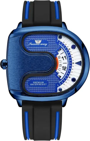 Pointer Quartz Waterproof Creative Male Wristwatch Gosasa Trend Personality Watches for resistance violin share prodigious Men U-Shaped Dial Novel Men's Watch No 