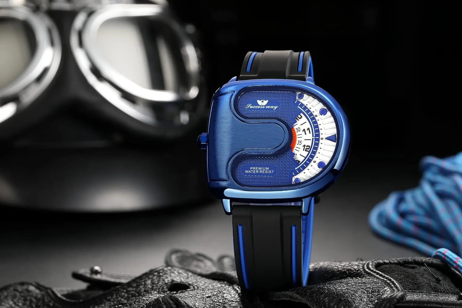 Pointer Quartz Waterproof Creative Male Wristwatch Gosasa Trend Personality Watches for resistance violin share prodigious Men U-Shaped Dial Novel Men's Watch No 