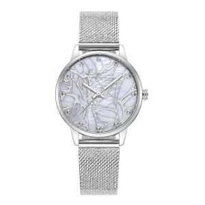 Police  Camii Ladies Analog White MOP Dial Silver Stailess Steel Watch