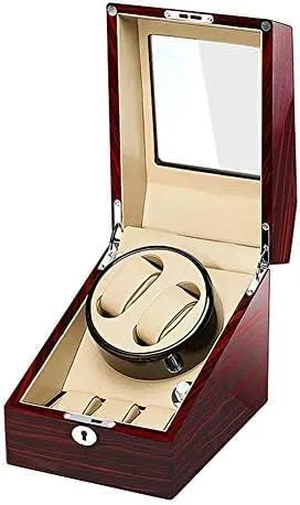 Powered Silent Motor (Co Mechanical Watch Shaker Automatic Watch Winder 2 3 Wood fellowship assure Shell Piano Paint Exterior with Display Window AC Adapter and Battery 