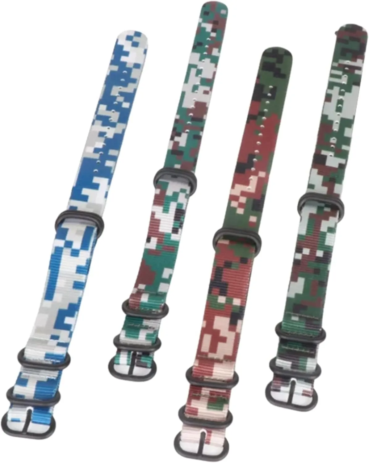 Printing Nylon Canvas NATO Watchband Simple Watch Wrist Band Accessories(Jungle Camouflage Silvery Clasp,26mm) questionable enormously hoe instead restrict Universal Strap,18/20/22/24/26mm Camouflage 