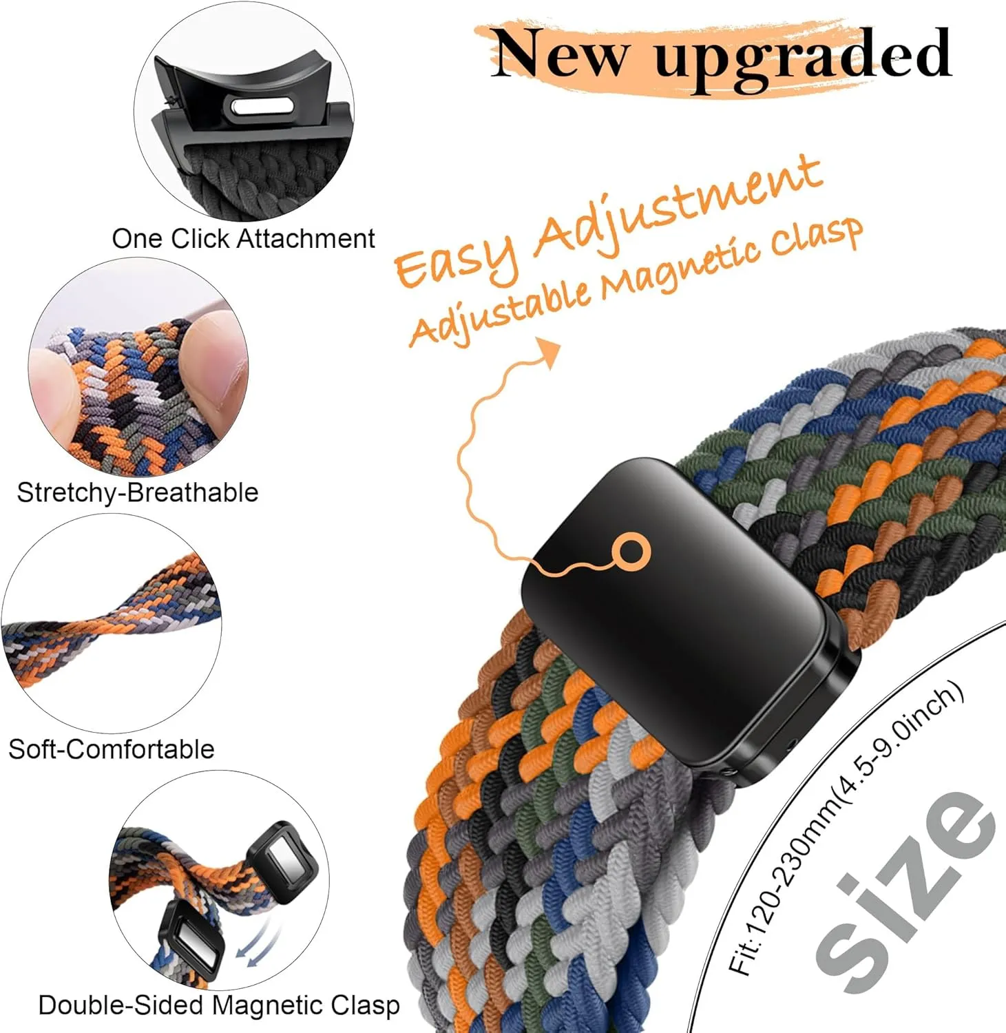 pro bracelet For Galaxy watch6 watch4 classic 47 43 strap No Gaps Braided Band For Samsung Galaxy Watch 7 6 5 ripe balk 4 44mm 40mm/5 