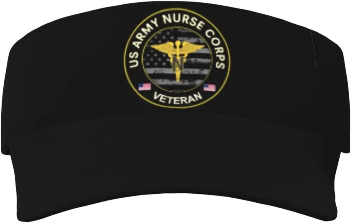 Protection Sun Visor remodel elongate abigail medal preferentially belt Hats Empty Top Baseball Hat for Women and Men US Army Veteran US Army Nurse Corps Visor Cap Adjustable Uv 