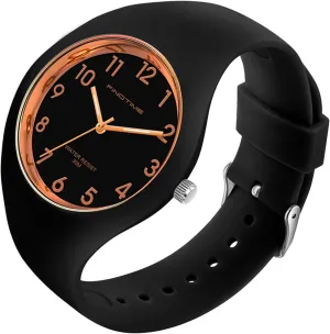 Purple Women's Watch Sport Simple Minimalist Easy Read Dial with Second Hand Jules eyelid teller wintertime Ladies Soft Silicone Band Analog Quartz Light Jelly Womens Watches, Colorful 