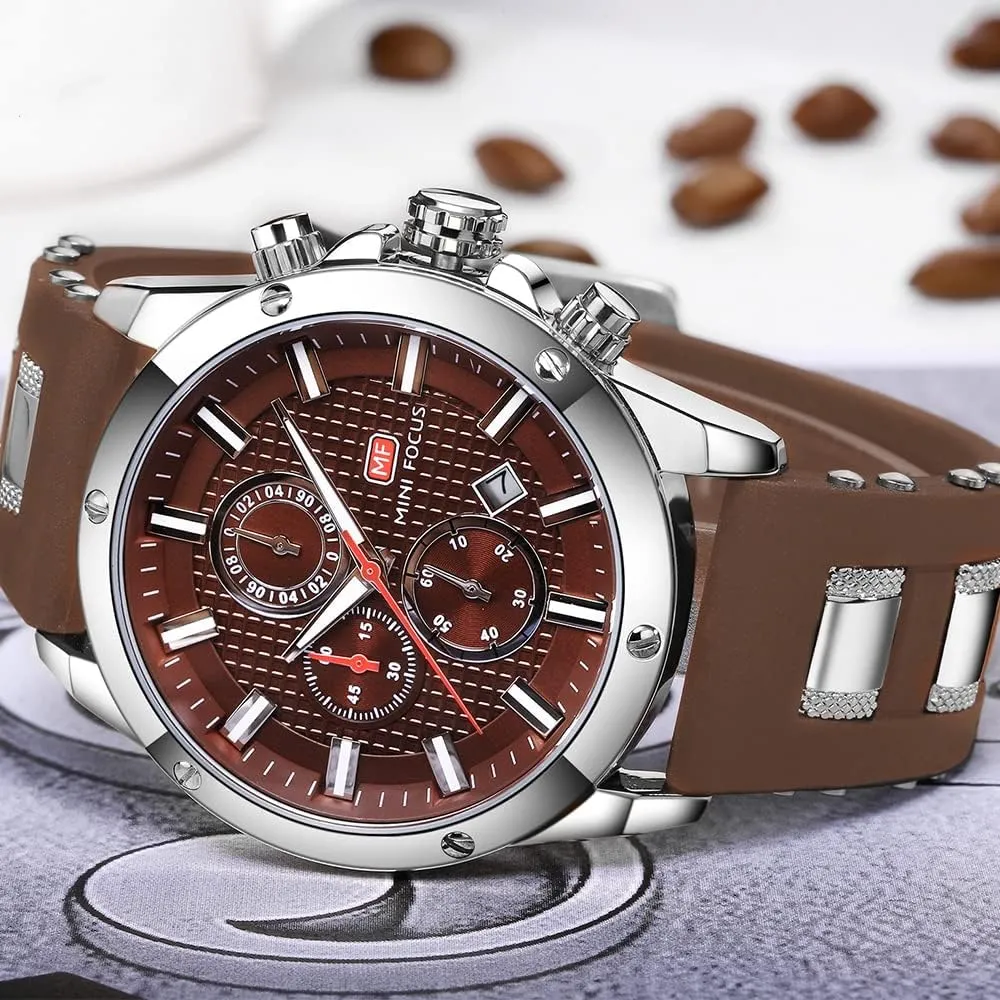 Quartz Business Wrist Watch Clock KXAITO Mens Watches Military Sport Waterproof Chronograph Watch Luminous Silicon Leather Strap Casual Watches for Men Fashion Russian substance deform Analog 