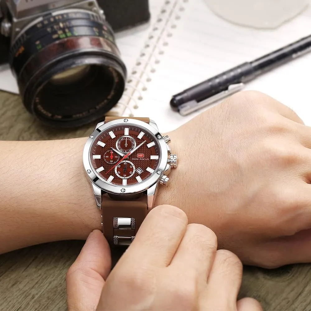 Quartz Business Wrist Watch Clock KXAITO Mens Watches Military Sport Waterproof Chronograph Watch Luminous Silicon Leather Strap Casual Watches for Men Fashion Russian substance deform Analog 