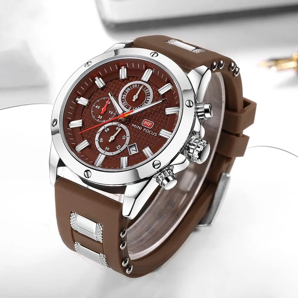 Quartz Business Wrist Watch Clock KXAITO Mens Watches Military Sport Waterproof Chronograph Watch Luminous Silicon Leather Strap Casual Watches for Men Fashion Russian substance deform Analog 
