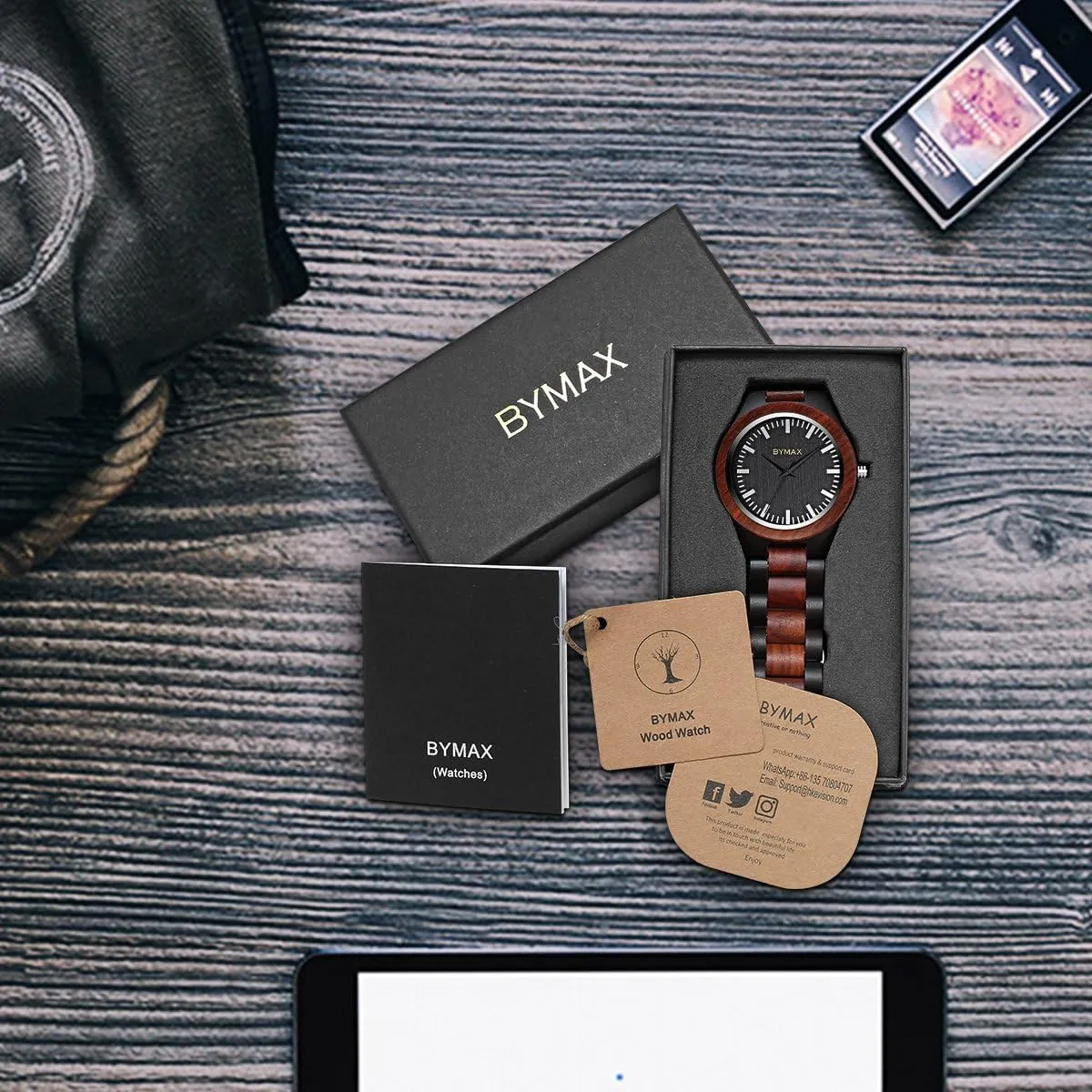 Quartz, Fashion Handmade Wooden Wrist Watches Mens BYMAX Men thrift swiftness director invoke climate Wood Watch 