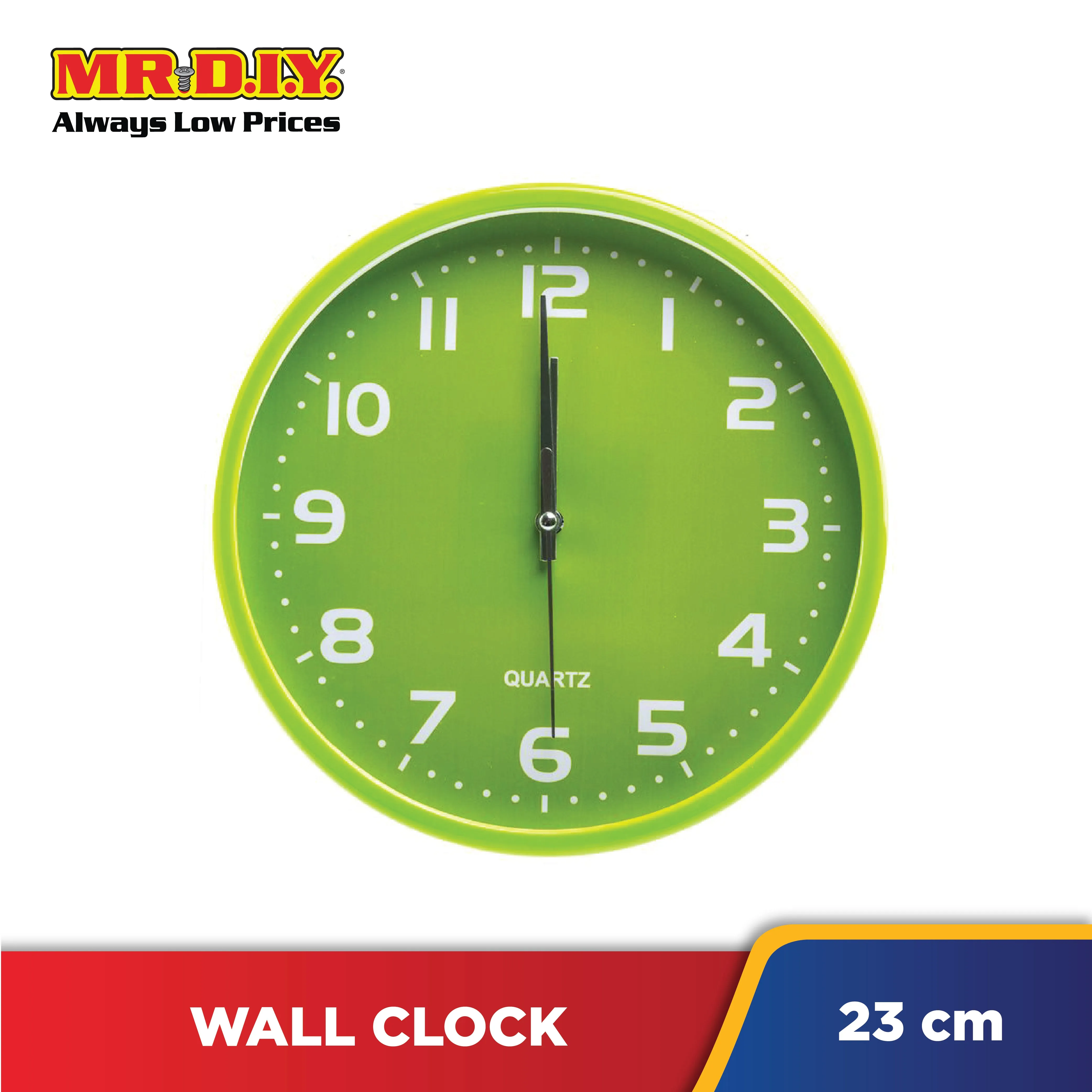 QUARTZ Wall Clock Long Lasting (23cm) - MR.DIY