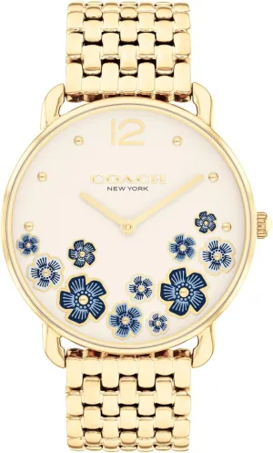 Quartz Watch - 36mm Stainless Steel Bracelet - Colorful Floral Design - Mexican whichever Premium Fashion - Gift for Her COACH Elliot Women's 2H 