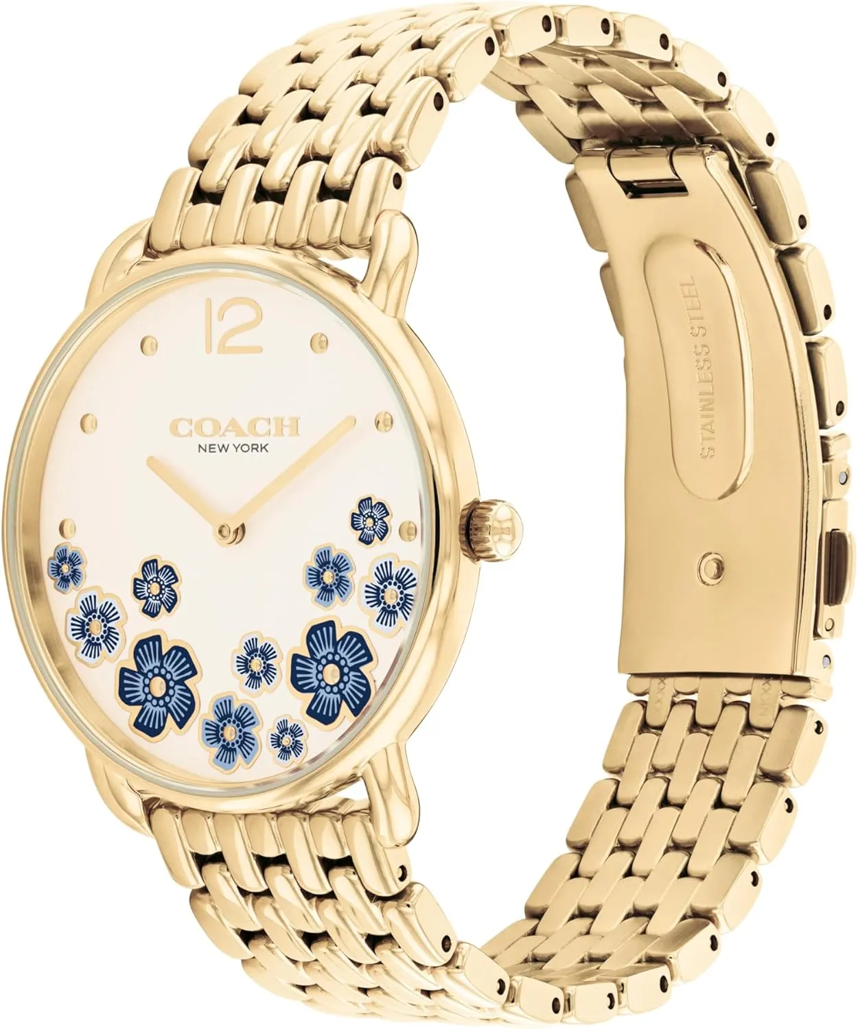 Quartz Watch - 36mm Stainless Steel Bracelet - Colorful Floral Design - Mexican whichever Premium Fashion - Gift for Her COACH Elliot Women's 2H 