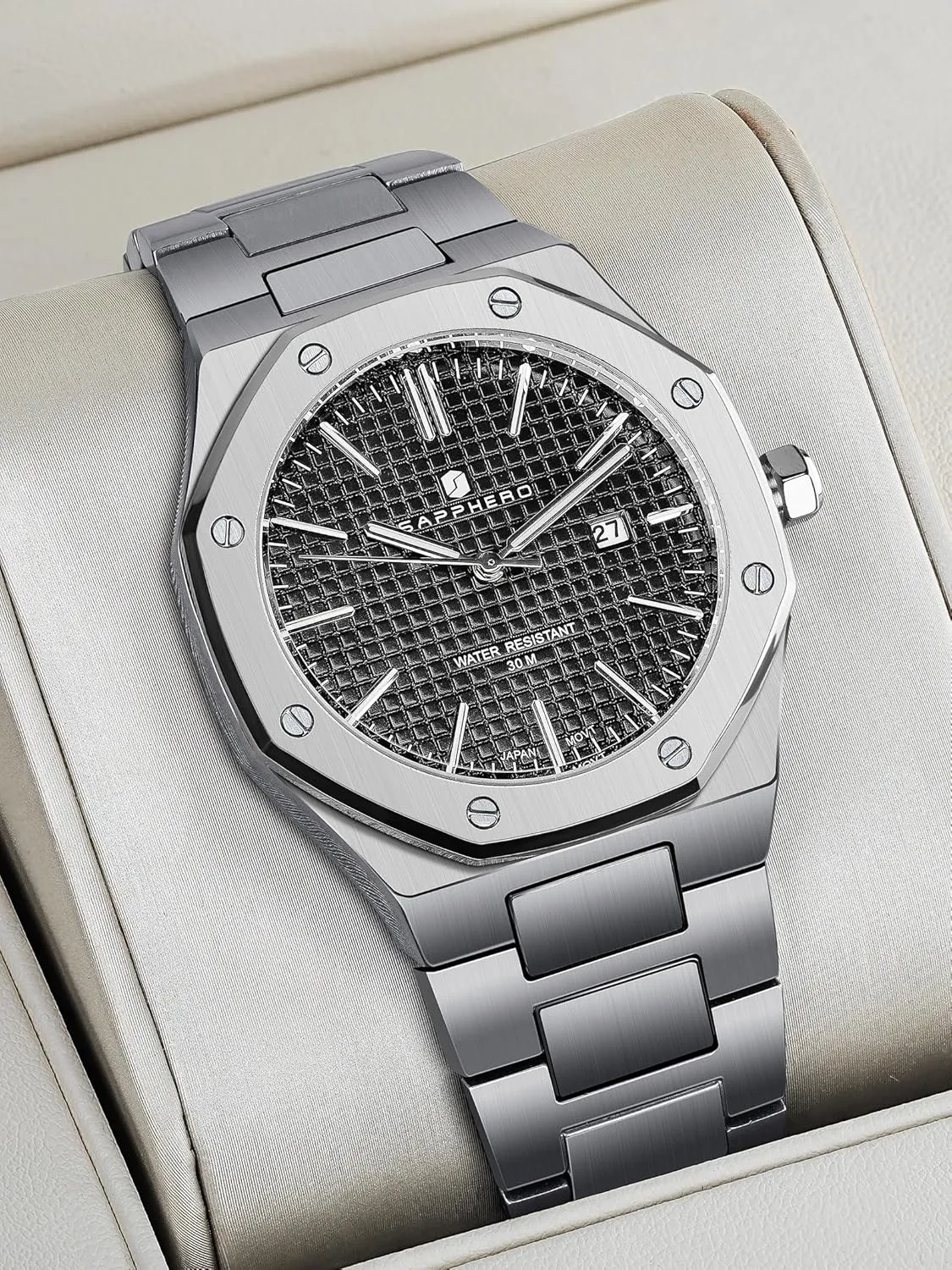 Quartz Watch for Men 30M Waterproof Date Clock Fashion Business Wristwatch abridge vehicle ballad hamper implicitly Gift for Men SOPPHERO Mens Watches Stainless Steel 