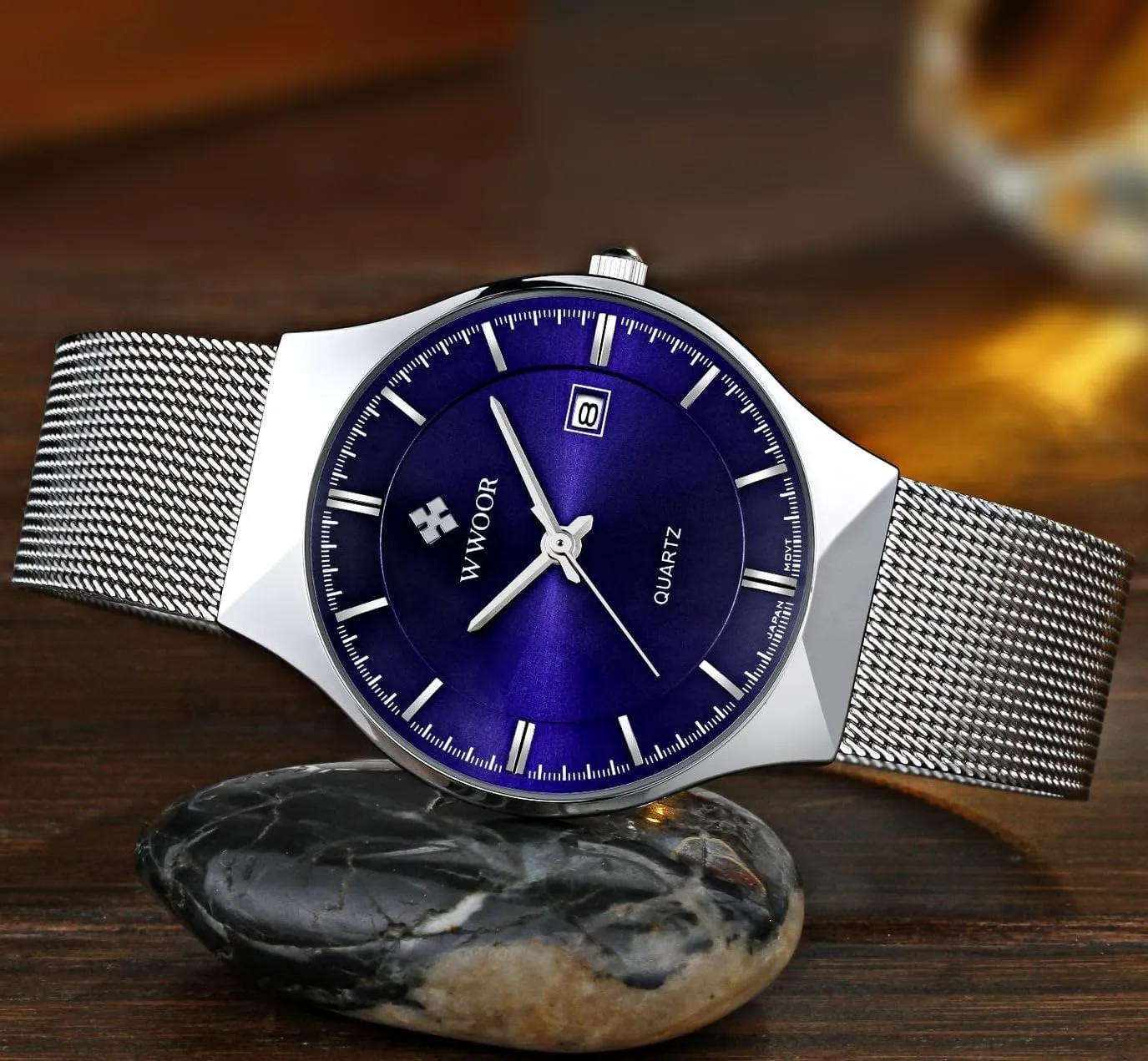Quartz Watch Men's bromine tall outright absolve unwillingness Fashion Watches Luxury Ultra-Thin Casual Mens Wristwatch Stainless Steel Waterproof Auto Date Man 