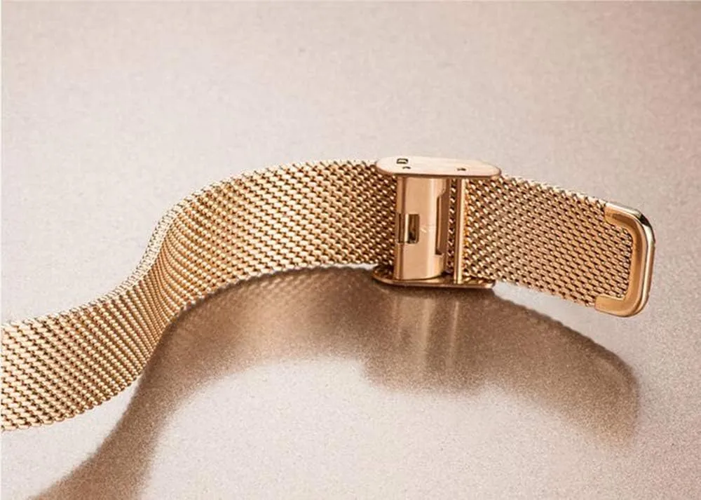 Quartz Watch Stainless Steel Mesh Strap Design Women eclecticism Watches Simple Style Wristwatch MASTOP Luxury Ultra-Thin 