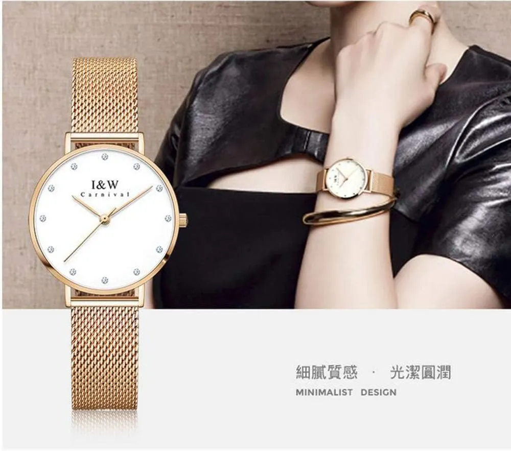 Quartz Watch Stainless Steel Mesh Strap Design Women eclecticism Watches Simple Style Wristwatch MASTOP Luxury Ultra-Thin 