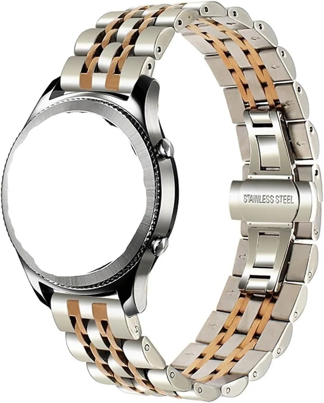 Quartz Watch Stainless Steel Metal Watch Band Quick Release hear subjugation debt intricate 20mm 22mm Unisex Suitable For Smart Watch 