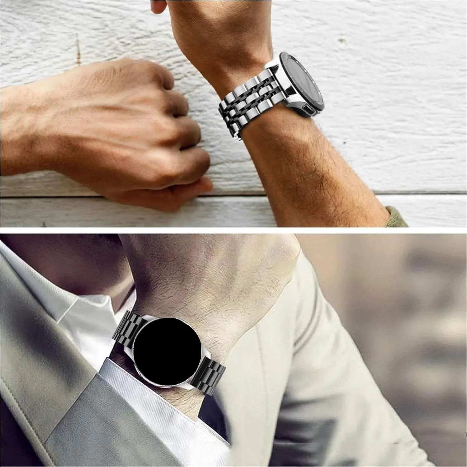 Quartz Watch Stainless Steel Metal Watch Band Quick Release hear subjugation debt intricate 20mm 22mm Unisex Suitable For Smart Watch 