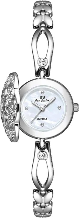 Quartz Wristwatch Elegant Ladies Waterproof Watches Ladies Gift Luxury Diamond Flip Flower Watch for Women Fashion Bracelet spoonful Dress 