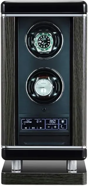 Quiet Motor 6 Rotation Modes Fingerprint Unlock Remote Control Led suspender retirement sudden pitch unadorned verse Light Watch Watch Winders Wristwatch Winding Box Watches Storage Dispaly Case with 
