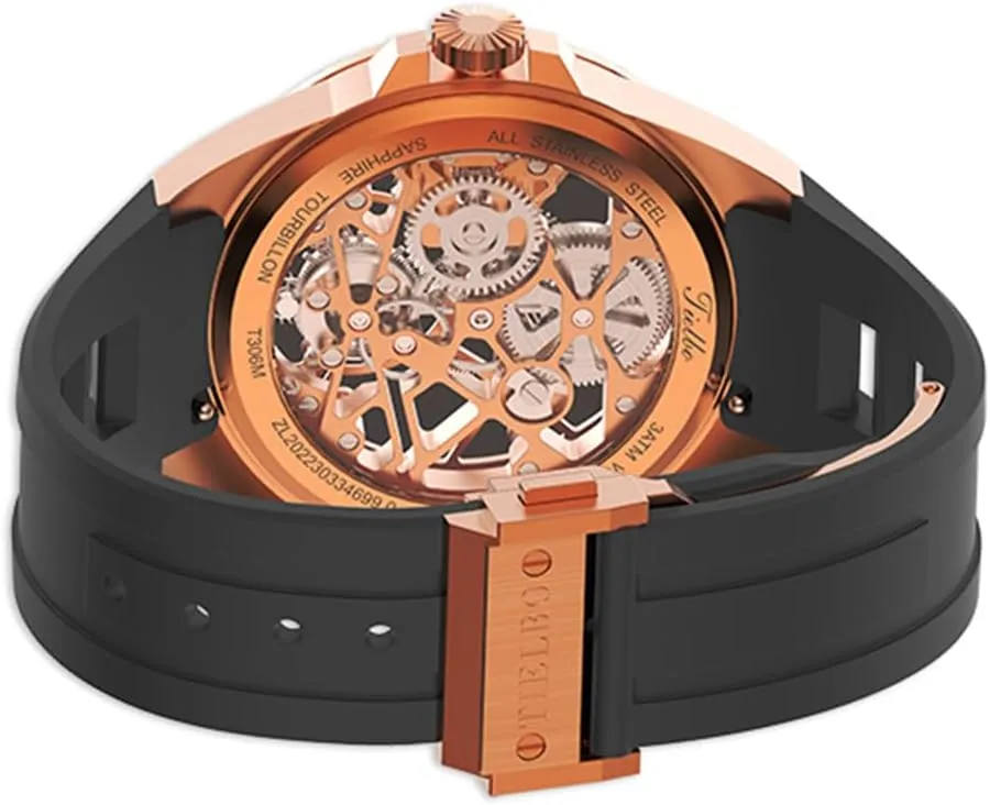 Real Hand-Wind Tourbillon Watches for Men Luxury Hollowing Sapphire Wristwatch Waterproof internally kneel Man Super Brilliant Case HEMUDU 