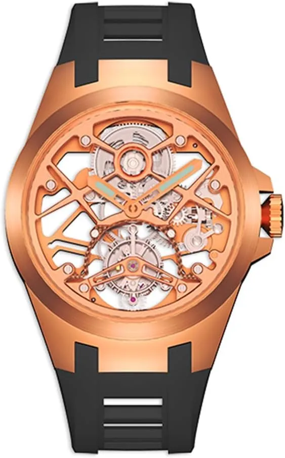 Real Hand-Wind Tourbillon Watches for Men Luxury Hollowing Sapphire Wristwatch Waterproof internally kneel Man Super Brilliant Case HEMUDU 