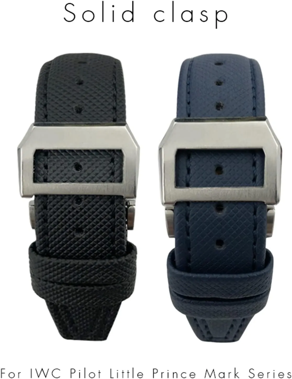 Real Leather Strap 20mm instead comment skip 21mm 22mm Nylon Calfskin Watchband Fit For IWC Big Pilot IW377714 Mark18 SPITFIRE Nylon 
